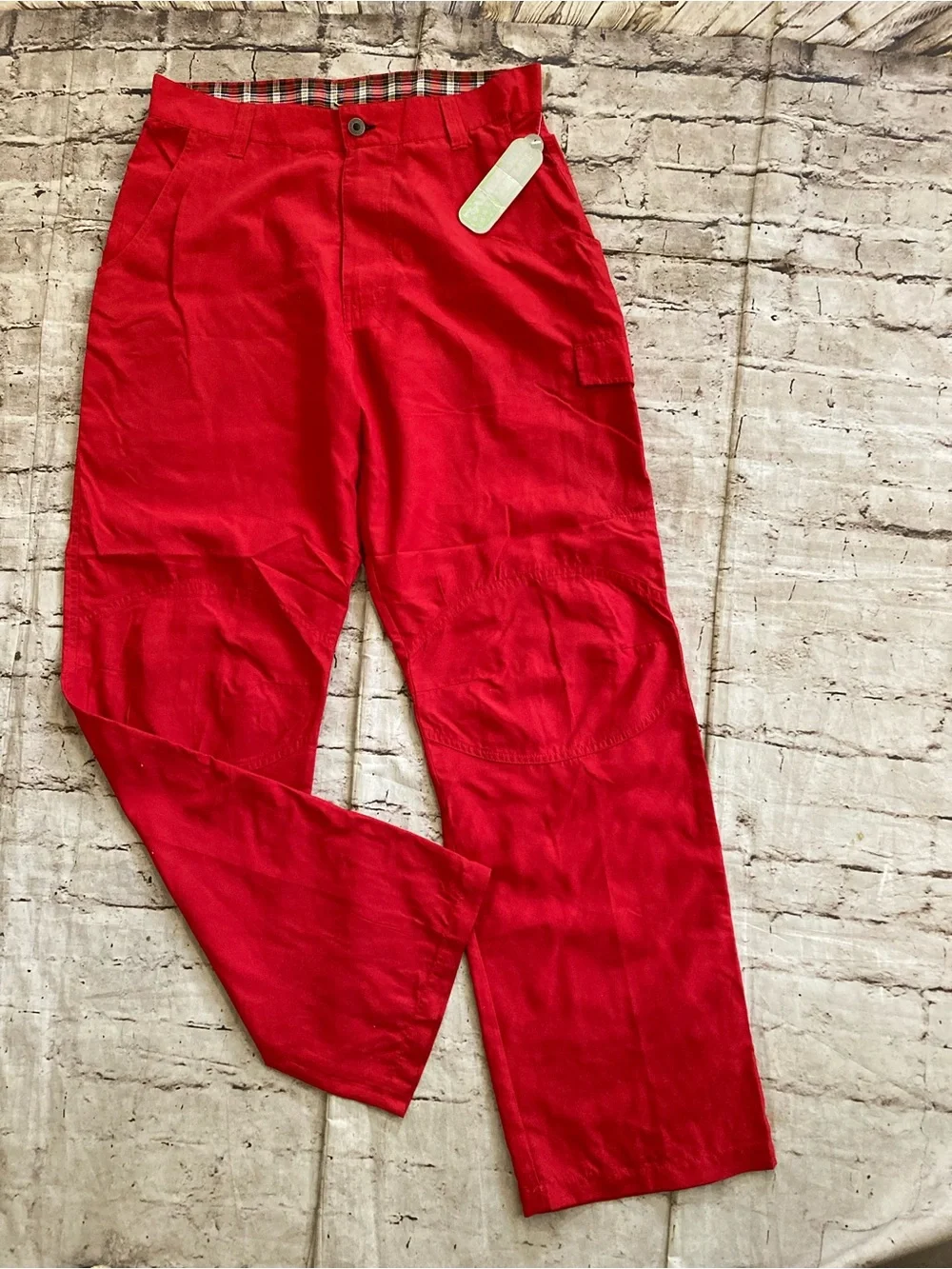 NWT men’s HURLEY international red utility cargo relaxed fit pants size 32 x 32